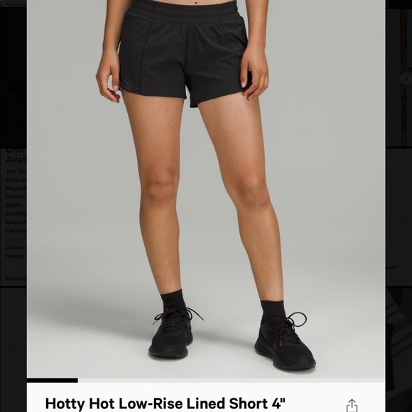 lululemon athletica Pants - Lululemon Hotty Hot Low Rise Lined Short